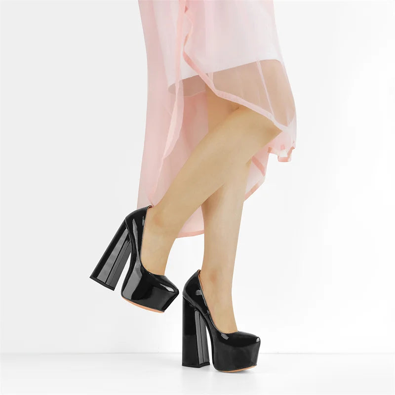 Pumps – Platform Square Toe – Pointed Toe Slip-On – Women | KIMLUD