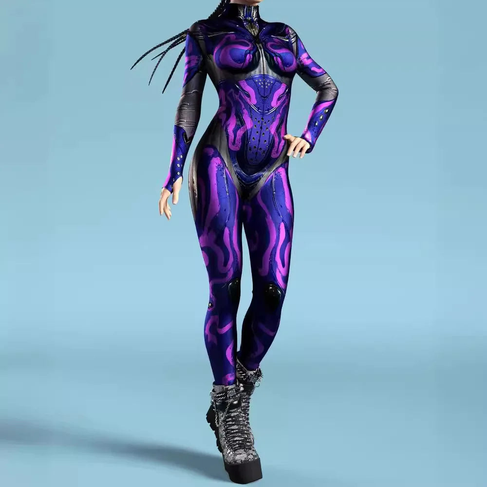 Bodysuit – Cyber Armor 3D Print – Polyester – Unisex | KIMLUD
