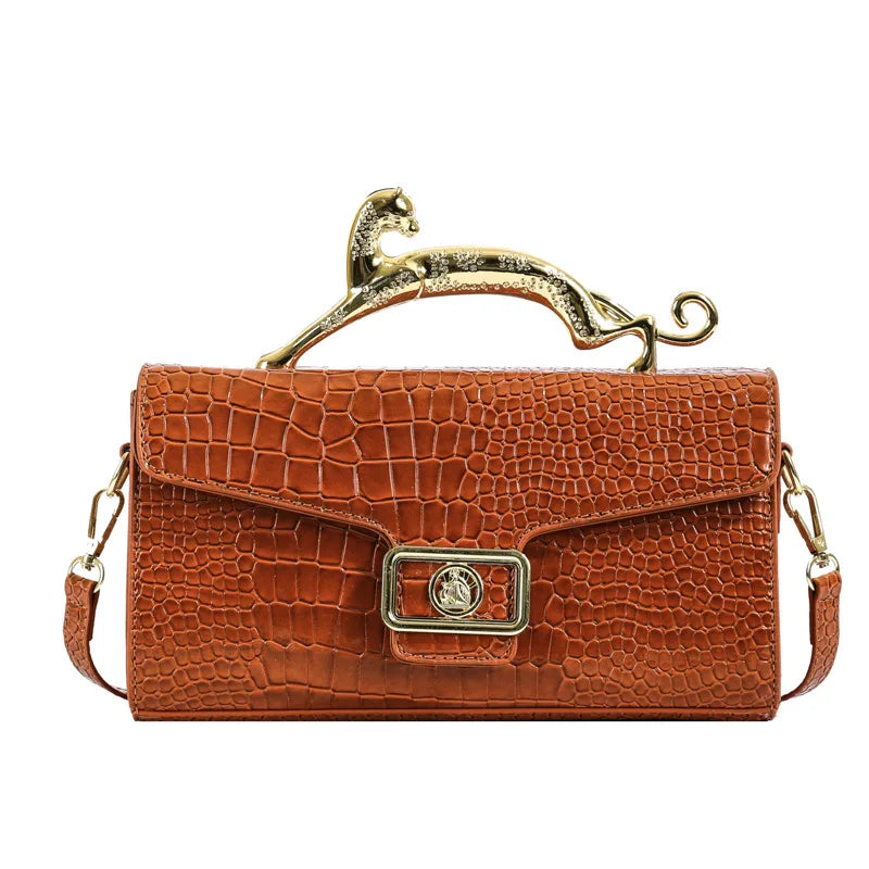 PU Crossbody Shell Bag With Lock And Architectural Silhouette For Downtown Luxury — Black | KIMLUD