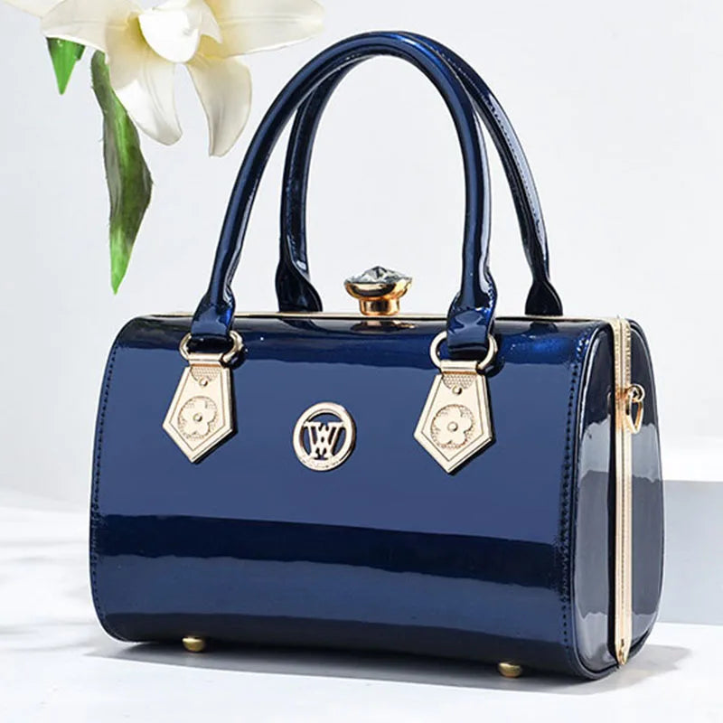 PU Leather Crossbody Bag With Letter Decoration — Black | KIMLUD