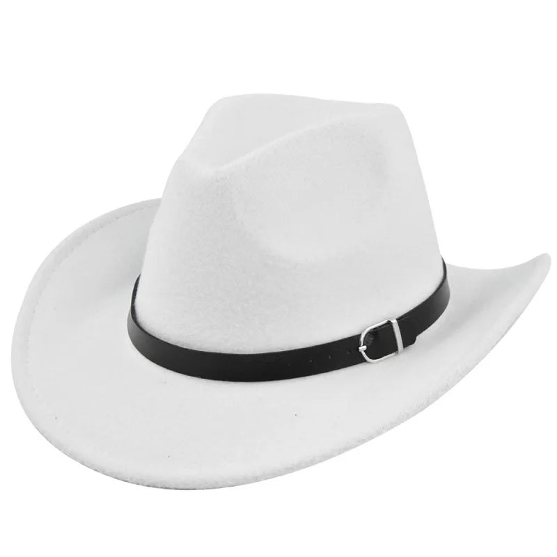 Felt Fedora Hat Unisex Jazz-Influenced Winter Classic City Street Style — Black | KIMLUD