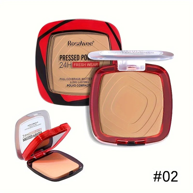 Matte Full Coverage Pressed Powder Foundation With Built-In Puff For 24-Hour Fresh Wear — Beige Nude | KIMLUD