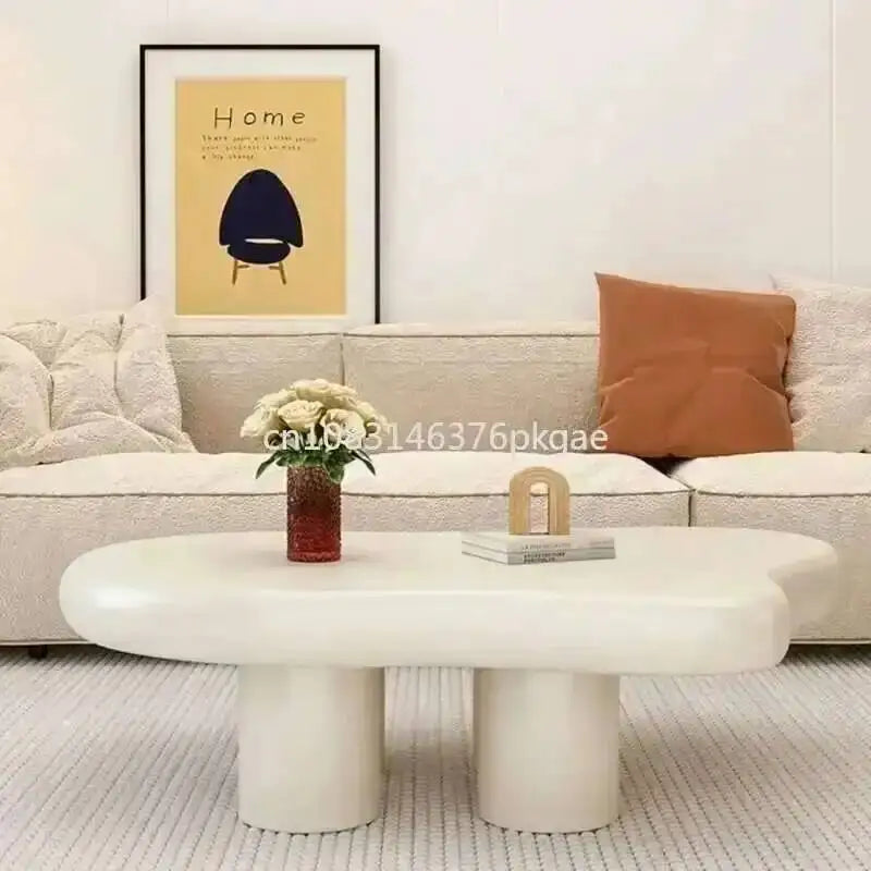 Cream Coffee Table Simple Modern Clouds Tea Tea Table House Lonely Wind Nordic Home Living Room Small Apartment Shaped Furniture