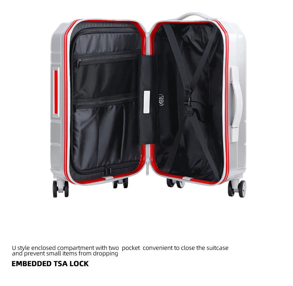 Lightweight ABS Suitcases Spinner Wheels — Black | KIMLUD