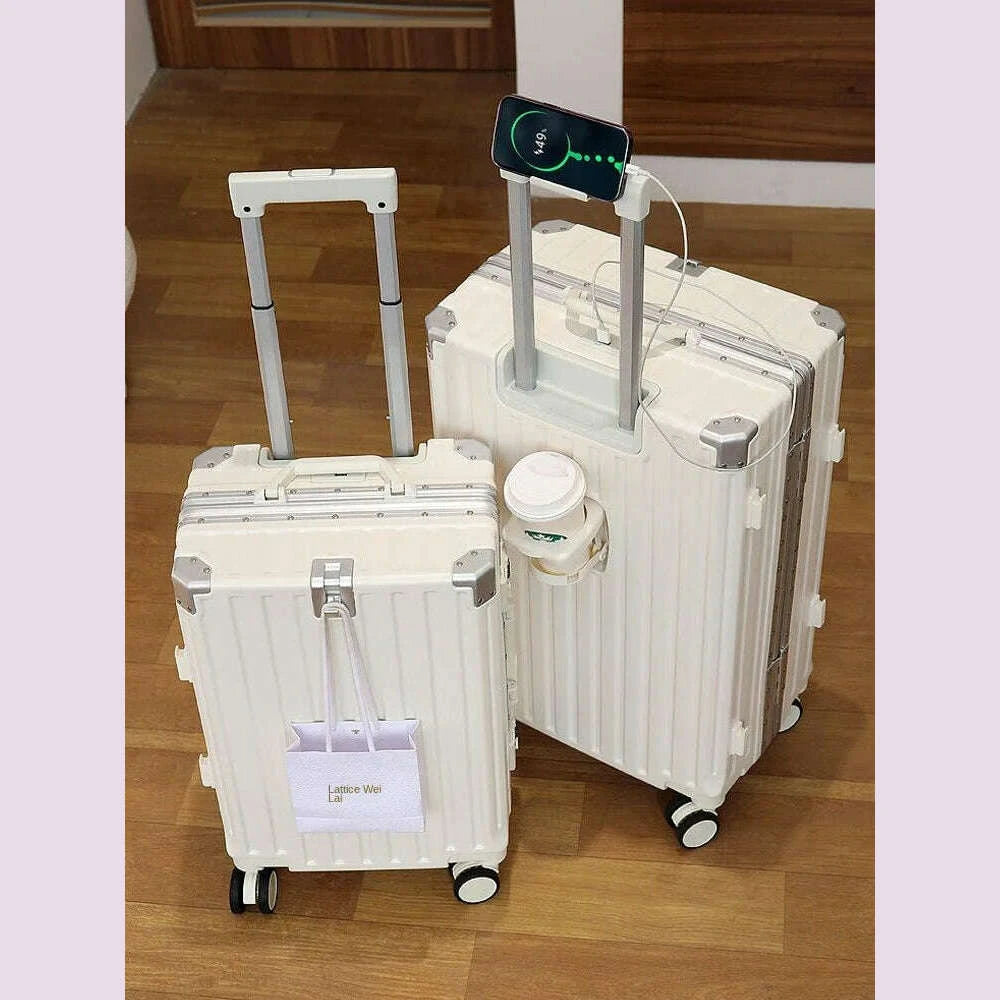 new-suitcase-30-inch-aluminium-frame-usb-charging-luggage-carrier-boardable-20-inch-cabin-suitcases-on-wheels-with-cup-holderkimlud-womens-fashion-34623933
