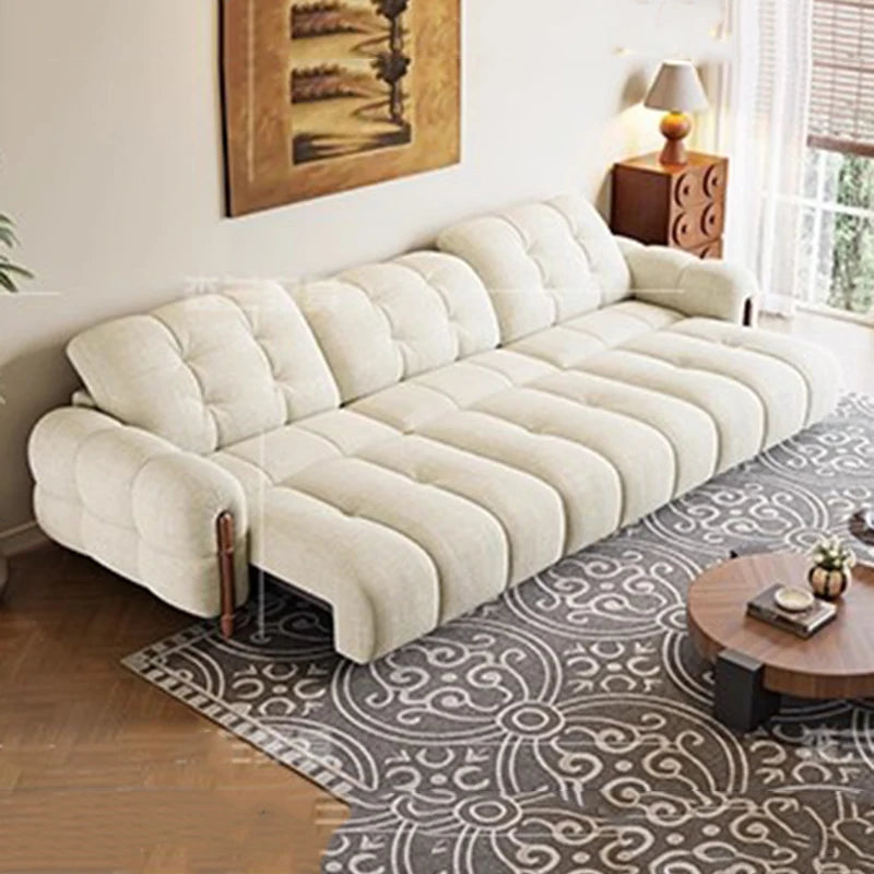 Chinese Style Sofas Multifunctional Seat Bag — Cream | KIMLUD