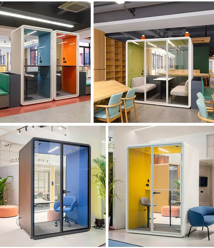 Soundproof Booth – Dual-Purpose Work And Rest – Tempered Glass | KIMLUD