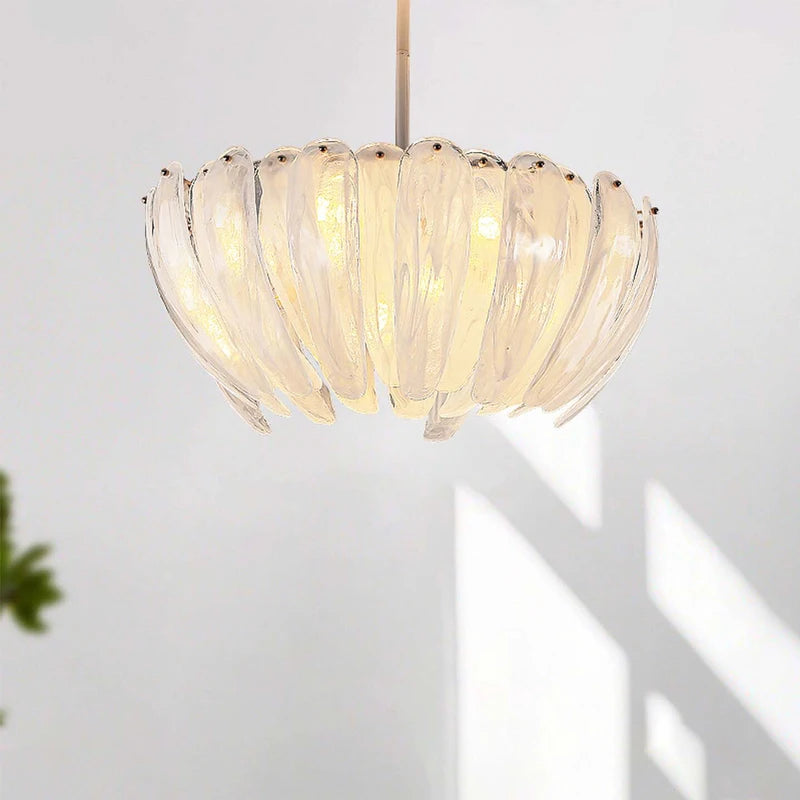 LED Flower Bud Home Living Room White Cloud Glass Pendant Light LED Lamp Ceiling Chandelier Italy Design Lighting Fixture Lustre