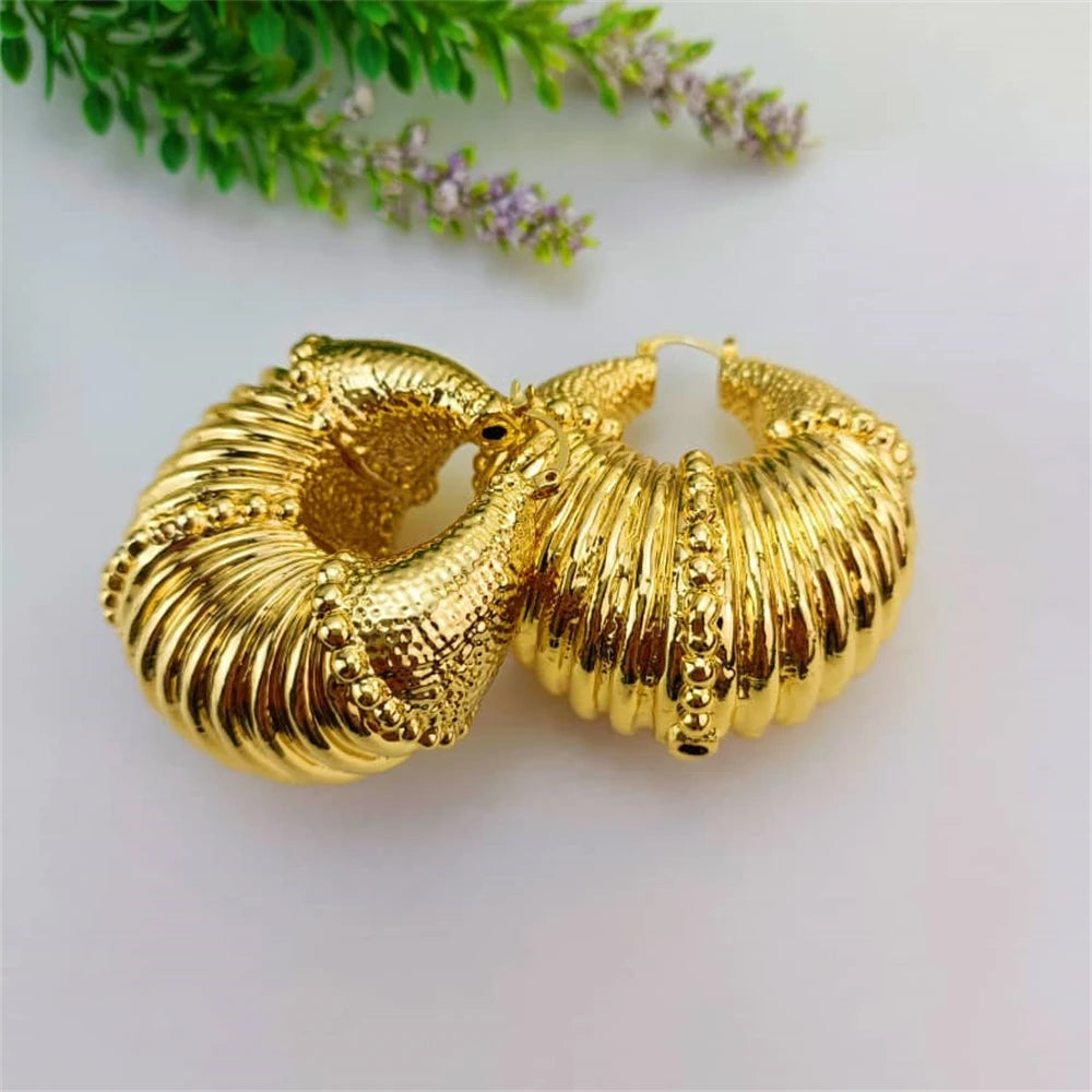 Goldplated Irregular Drop Earrings — Gold | KIMLUD
