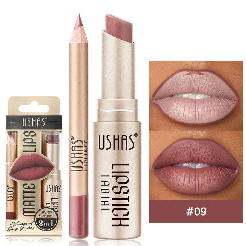 ushas-12-color-lip-liner-lipstick-set-easy-coloring-matte-lipstick-long-lasting-nude-red-lipstick-kimlud-kimlud-33921758