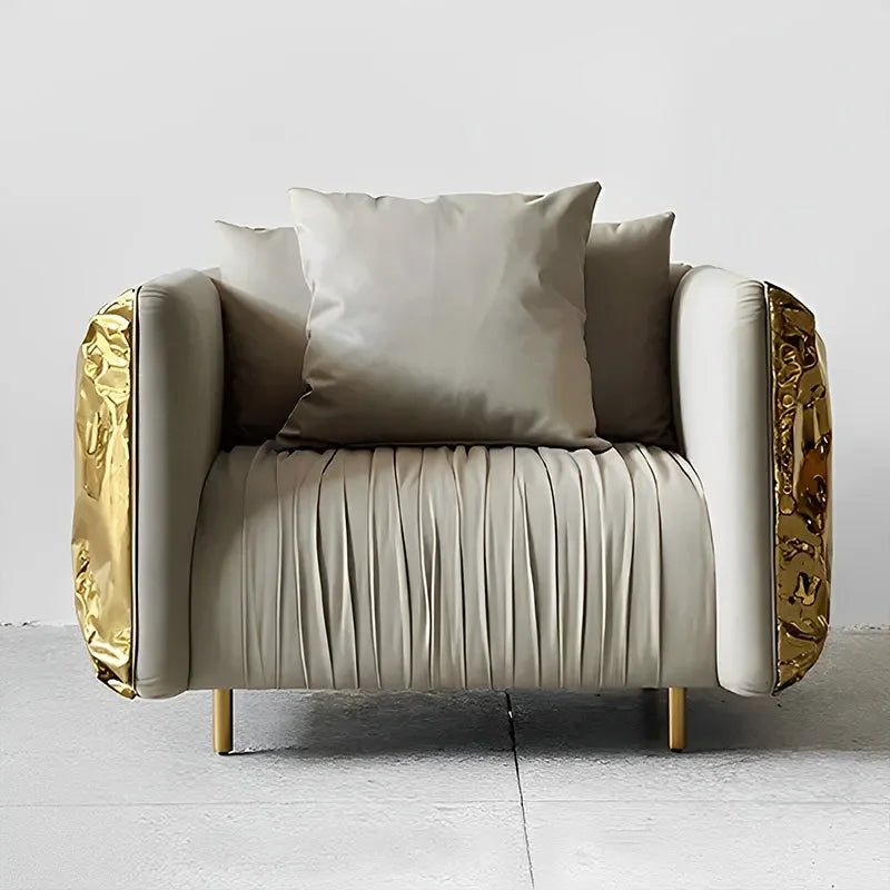 A Modern Style Light Luxury Leather Sectional Sofa Set Reclining Apartment Villa Living Room Furniture