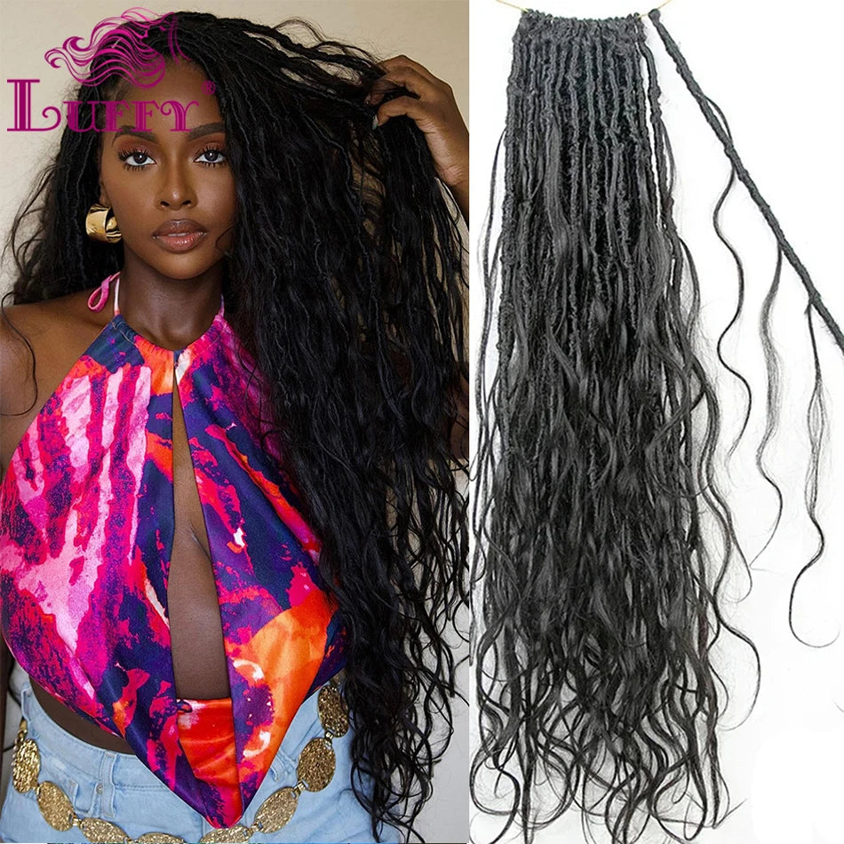 Goddess Locs Crochet Hair – Body Wave – Human Hair | KIMLUD