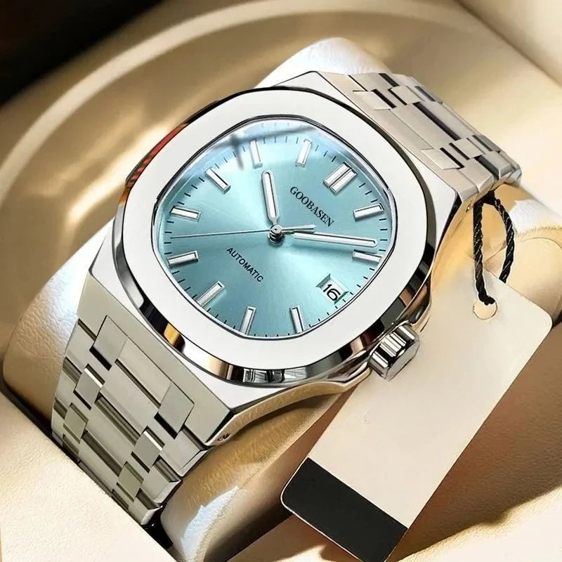 Luminous Stainless Steel Automatic Watch — Silver | KIMLUD