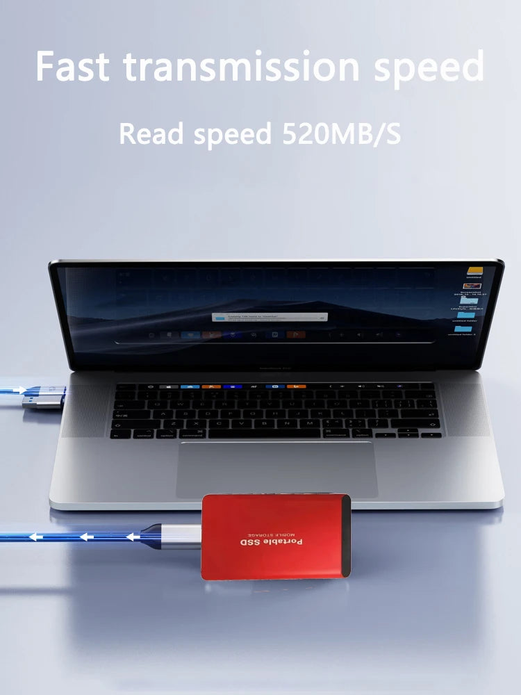 High-Speed Slim Portable External SSD 2TB — Black | KIMLUD