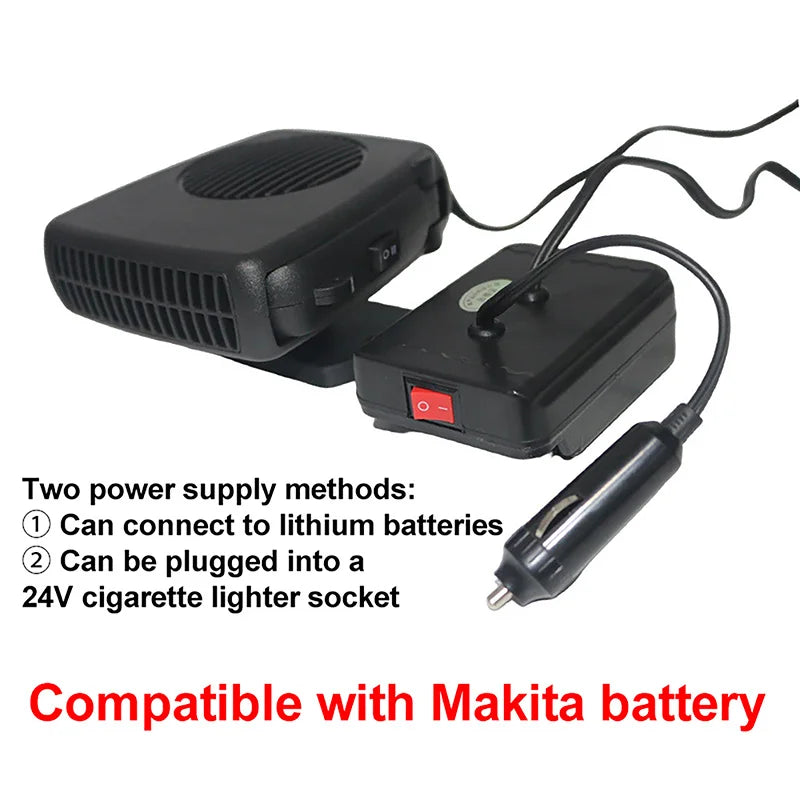 150W Car Electrical Heater For Makita Batteries (No Battery) USB Connection Power Heating Winter Fast Heating Defroster Defogger