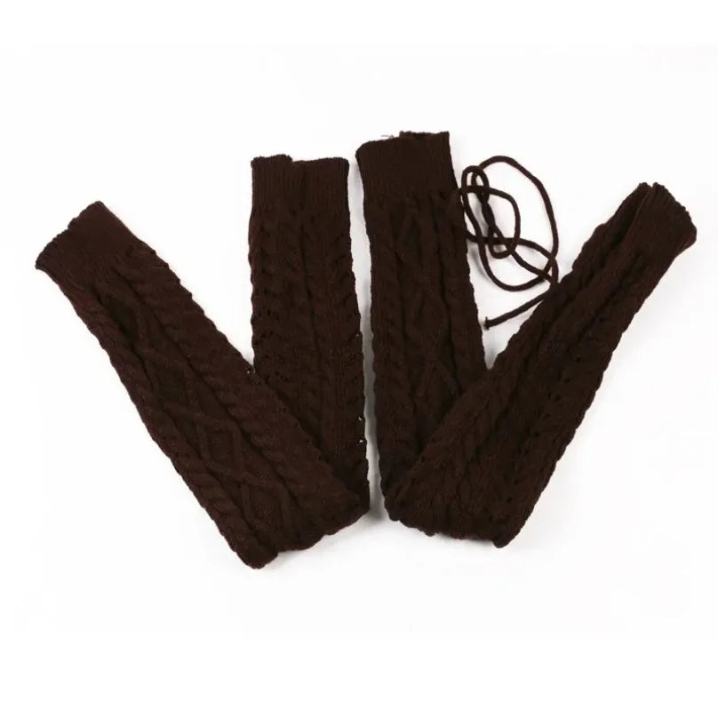 KIMLUD, Womens Leg Warmers Boots Gaiter Winter Ankle Warm Thermal Ladies Wool Above Knee High Socks Knitted Female Y2k Accessory Gothic, KIMLUD Womens Clothes