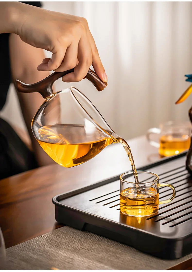 KIMLUD, 2024 New Glass Automatic Tea Set for Household Light Luxury High-end Teacup Magnetic Teapot Lazy Tea Maker, KIMLUD Womens Clothes