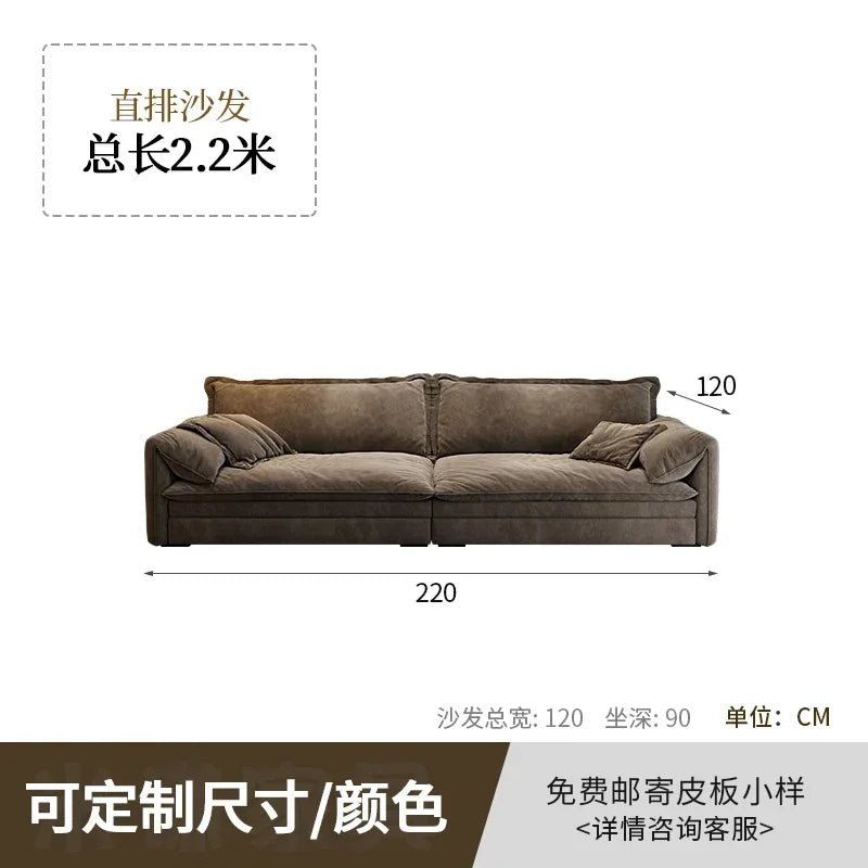 Italian Minimalist Living Room Sofas Modern Simple Straight High Quality Sofa Luxury Design Muebles Chinese Style Furniture