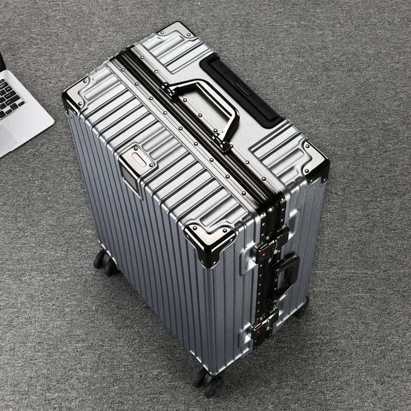 Travel Suitcase Aluminum Frame 20 Inch Carrier Suitcase 0n Wheels Durable Password Suitcase 26/28/30  Large Capacity Luggage