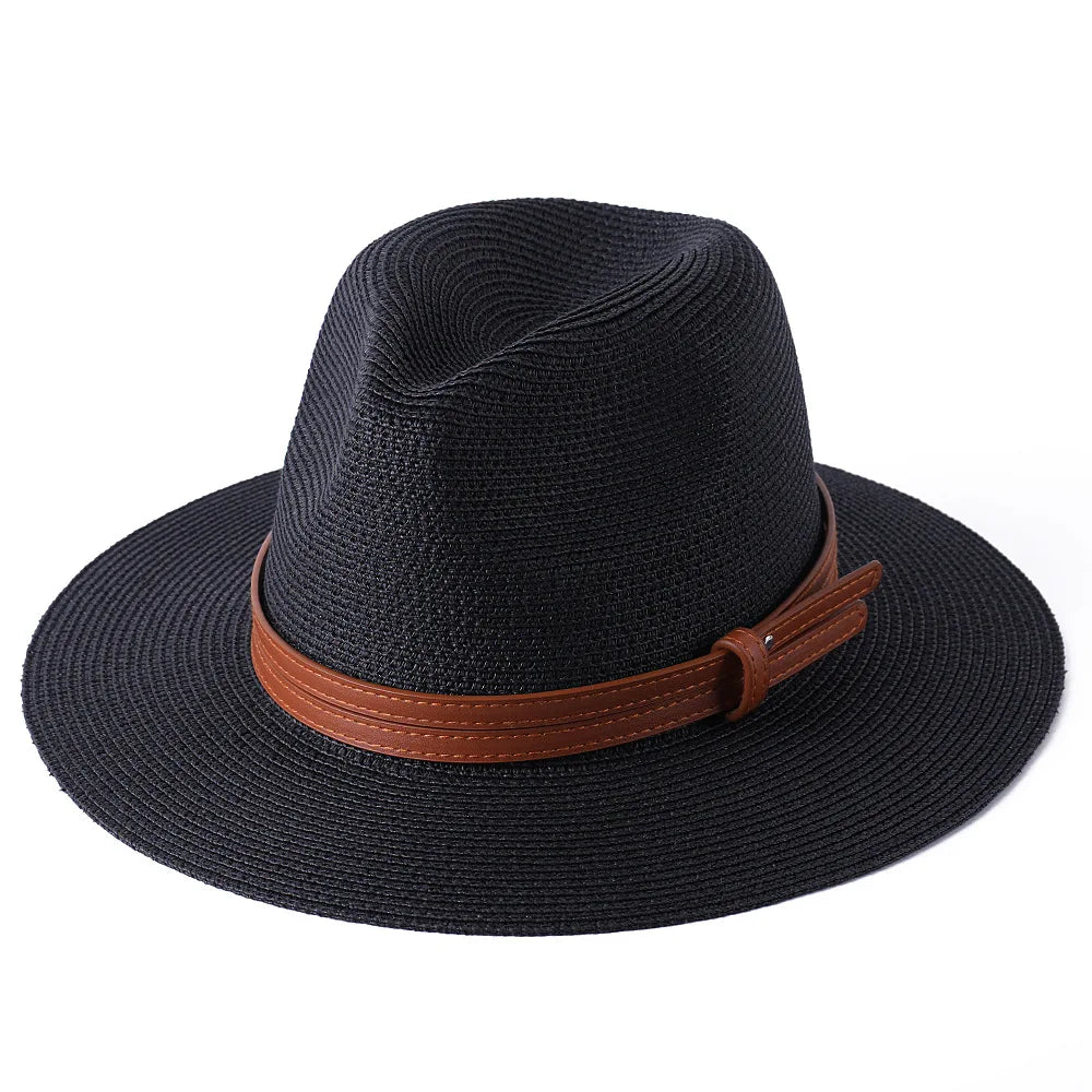 Panama Straw Wide Brim Elegant Hat — Natural | KIMLUD