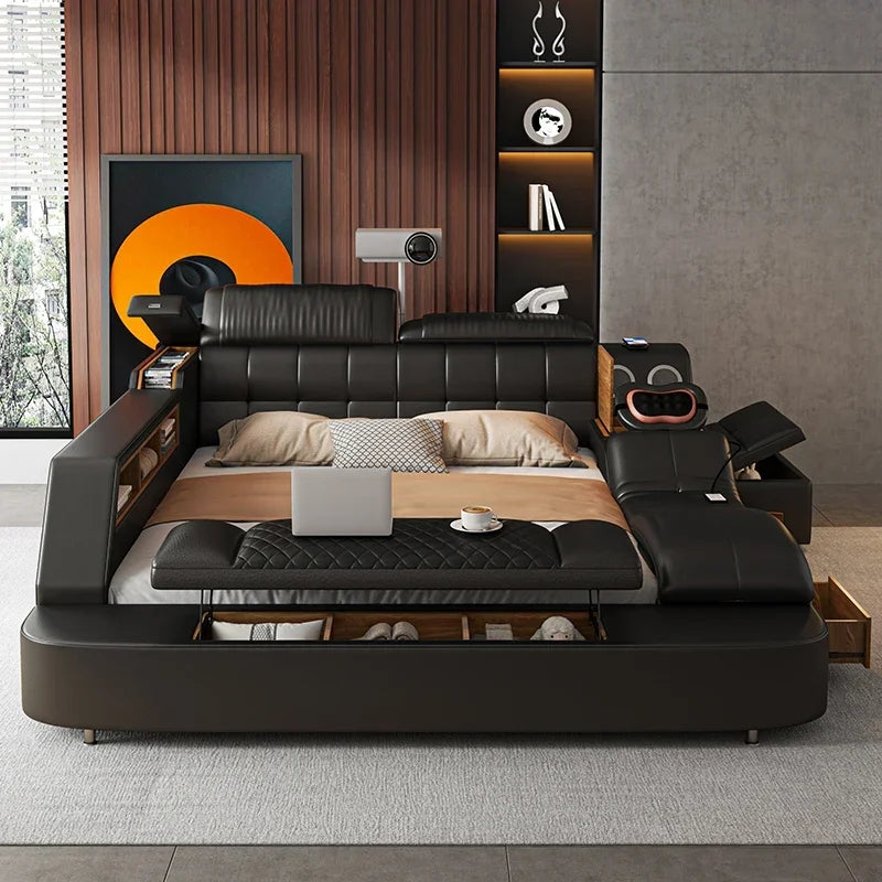 Loft Multifunctional Bed Storage Modern Massage Headboards Children King Size Cheap Bed Princess Cama Solteiro Patio Furniture