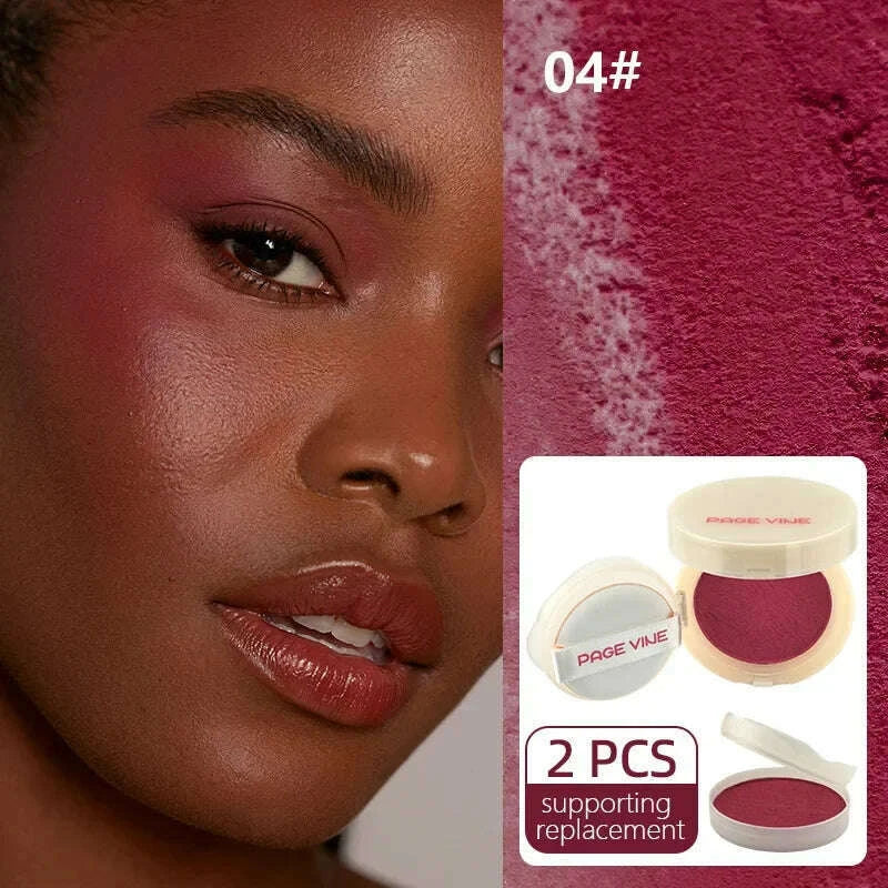 monochrome-cushion-blusher-with-refill-portable-matte-nude-rouge-natural-whitening-longlasting-waterpoof-blush-cream-makeup-kimlud-kimlud-33921326