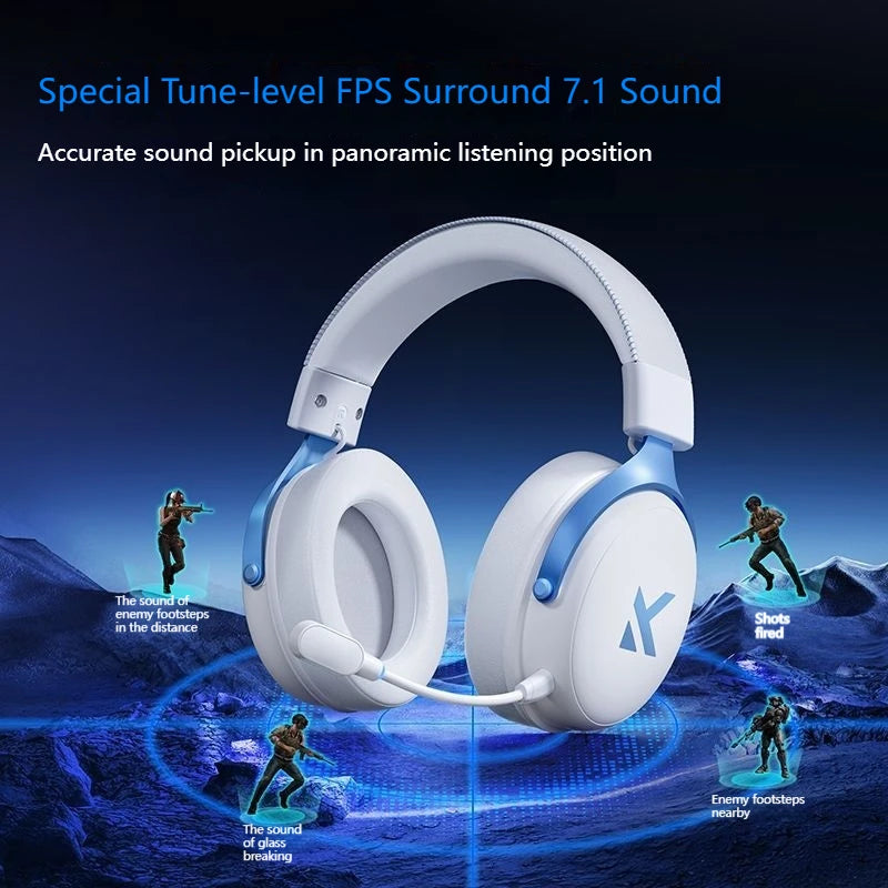 KIMLUD, Mchose V9 Pro E-Sports Gaming Headphone Bluetooth Tri-Mode Wireless 7.1 Noise Reduction Moving Coil Low Latency Mic Headphone, KIMLUD Womens Clothes