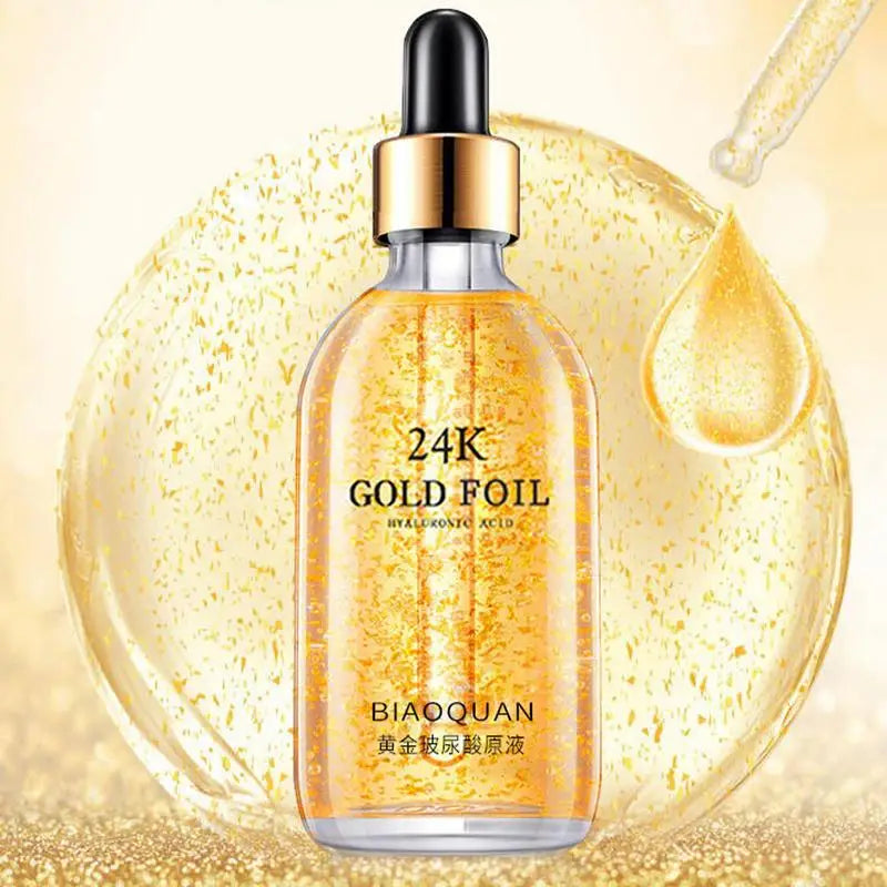 Gold Foil Hyaluronic Serum Hydration Brightening — Gold | KIMLUD