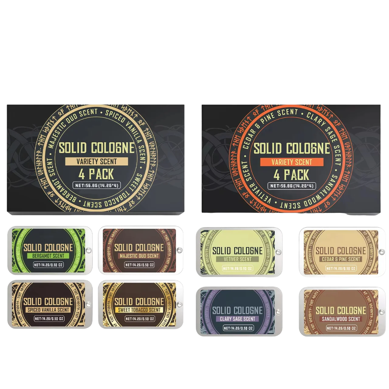 Solid Luxury Woody Scent Cologne Set — Black | KIMLUD