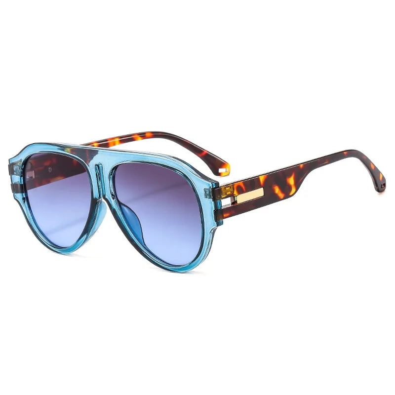 Square Frame Sunglasses Plastic Oversized Design UV Protection — Black | KIMLUD