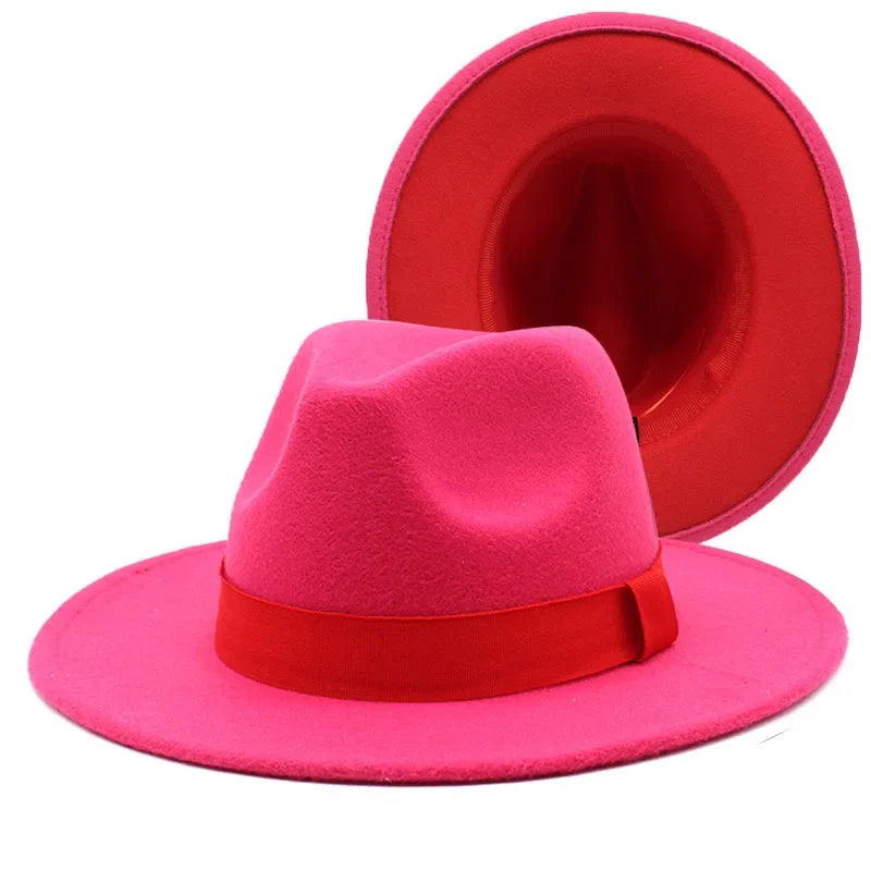 Fedora Hat – Double Sided – Polyester – Black And White | KIMLUD