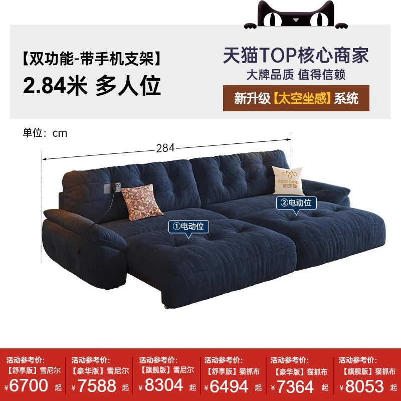 Minimalist Modern Sofa Foldable — Charcoal | KIMLUD
