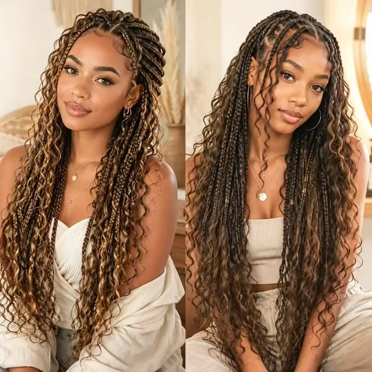 Crochet Hair – Highlight Colored Deep Wave – Brazilian Hair | KIMLUD