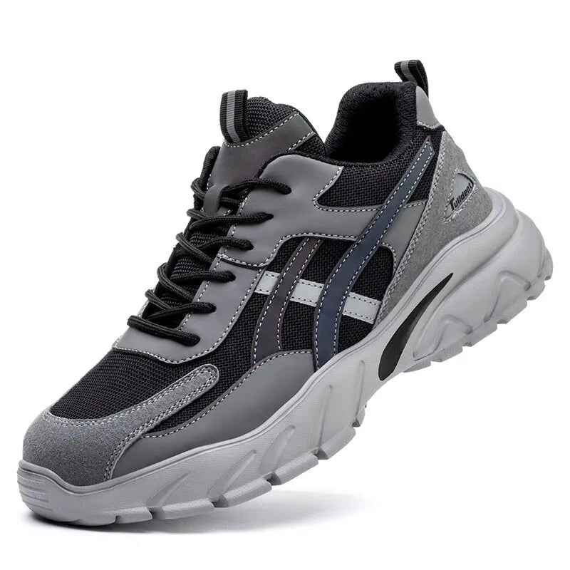 Man Safety Shoes Puncture-Proof Work Sneakers Lightweight Work Shoes Men Steel Toe Shoes Safety Boots Indestructible Shoes