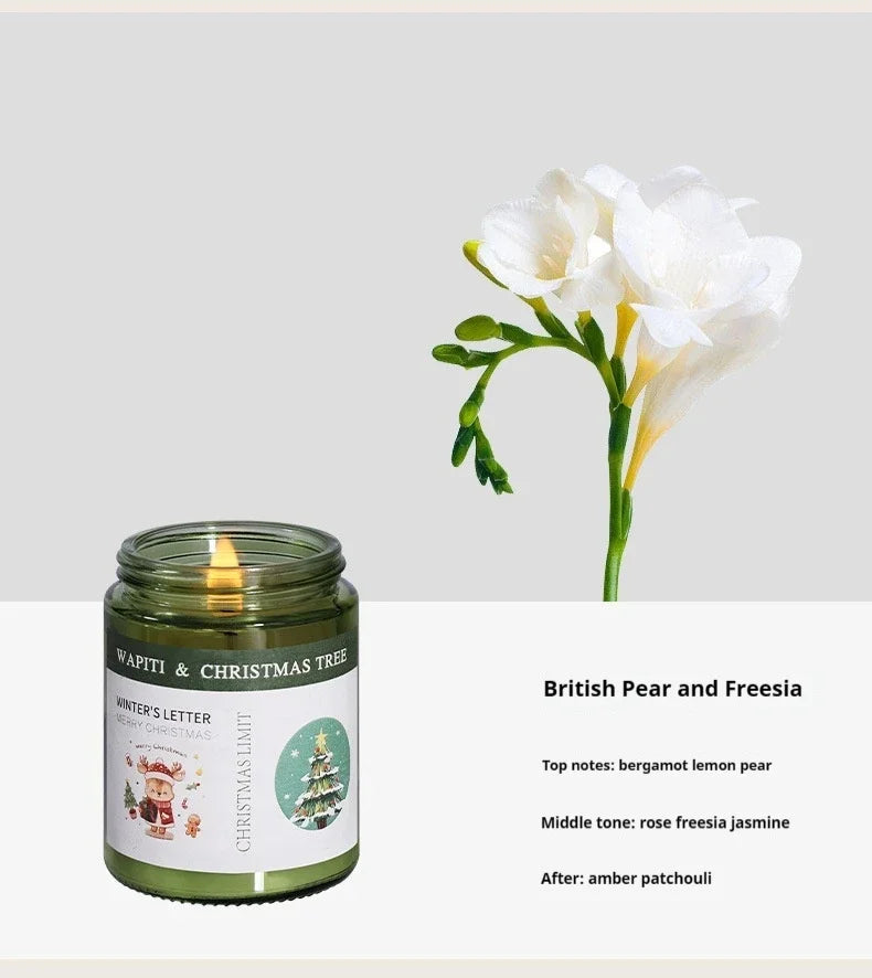 Emerald Glass Candle Scented Vanilla Freesia — Emerald Green | KIMLUD