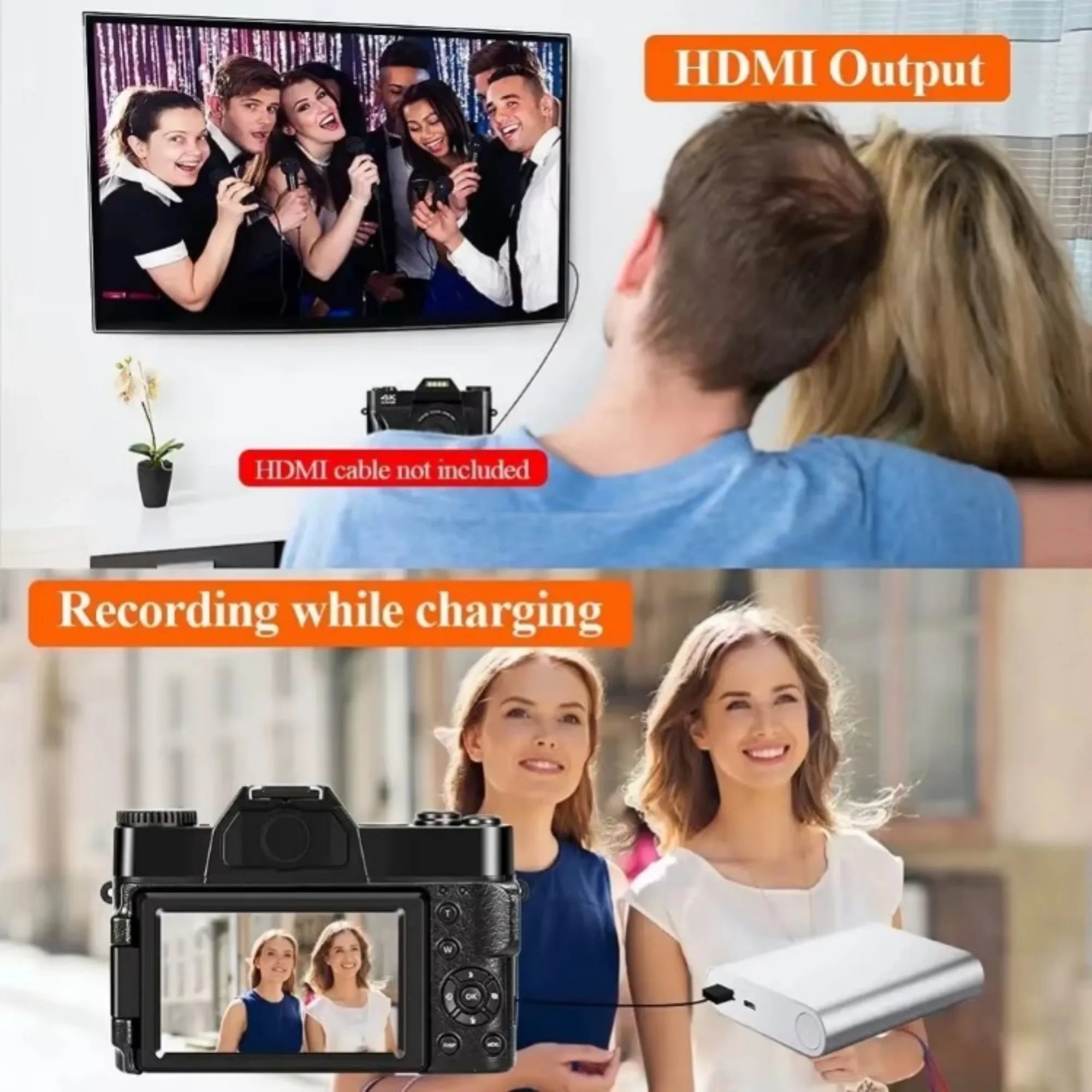 4K Digital Camera for Photography 16X Digital Zoom Vlog Camera for YouTube 75MP WiFi Autofocus Livestream Video Camera Camcorder