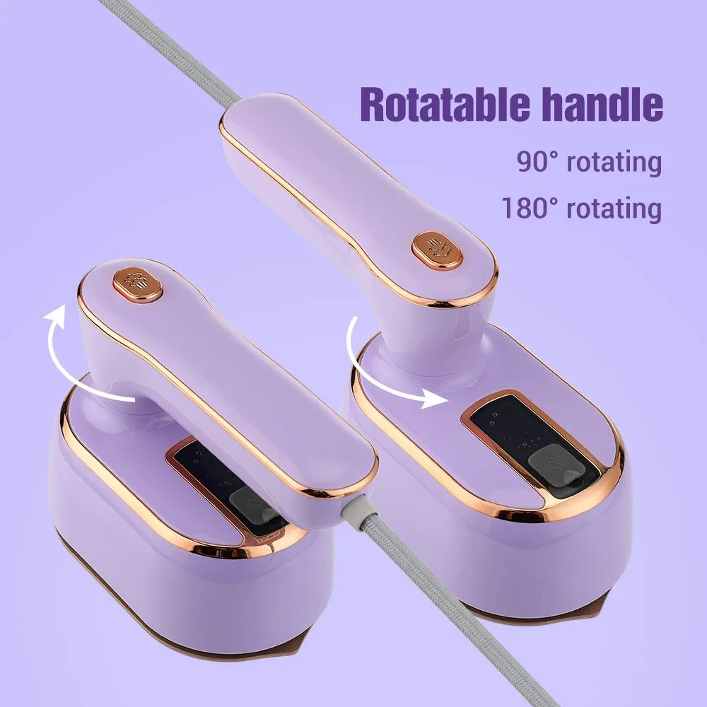 KIMLUD, Micro Steam Iron, Travel Steamer for Clothes Portable Mini Steam Iron, 970W Handheld Steamer Dry and Wet Ironing for Home,Travel, KIMLUD Womens Clothes