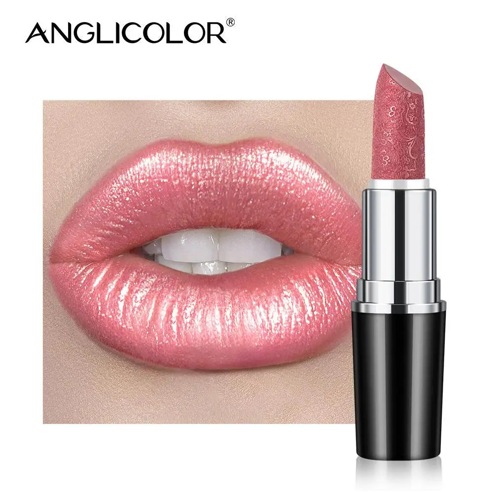 Pearlescent Lip Gloss Long-Lasting Hydrating — Rosy Pearlescent Pink | KIMLUD