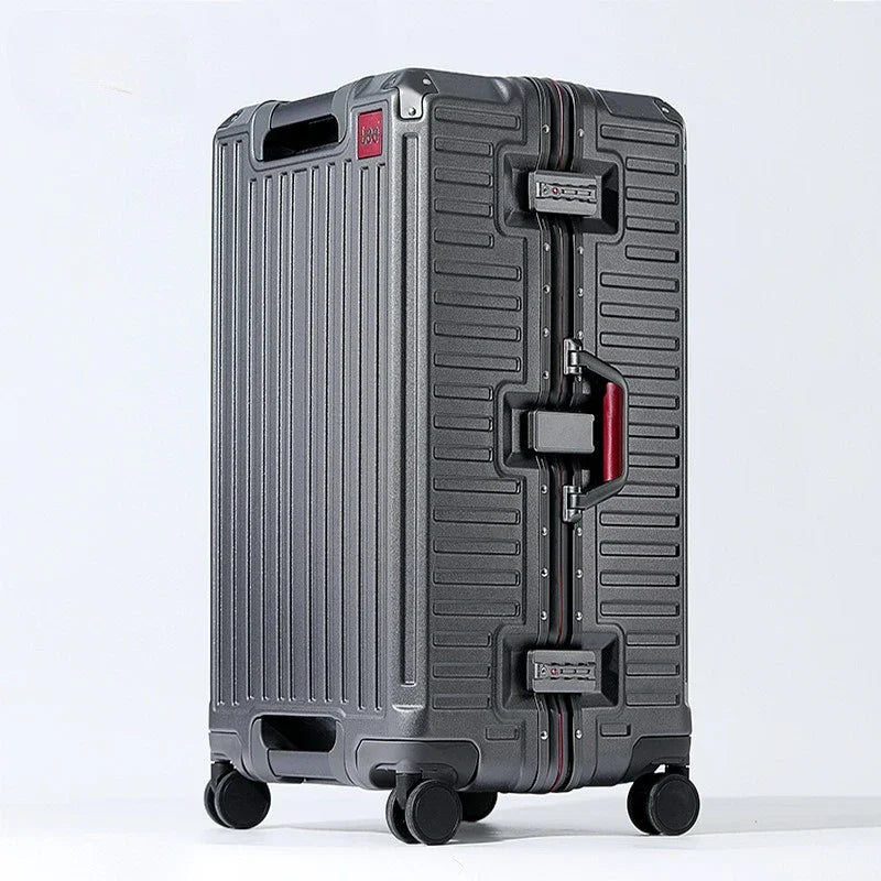 20 Inch Cabin Rolling Luggage Multifunctional Travel Suitcase Password Lock Omni-directional Wheel Rolling Luggage Case