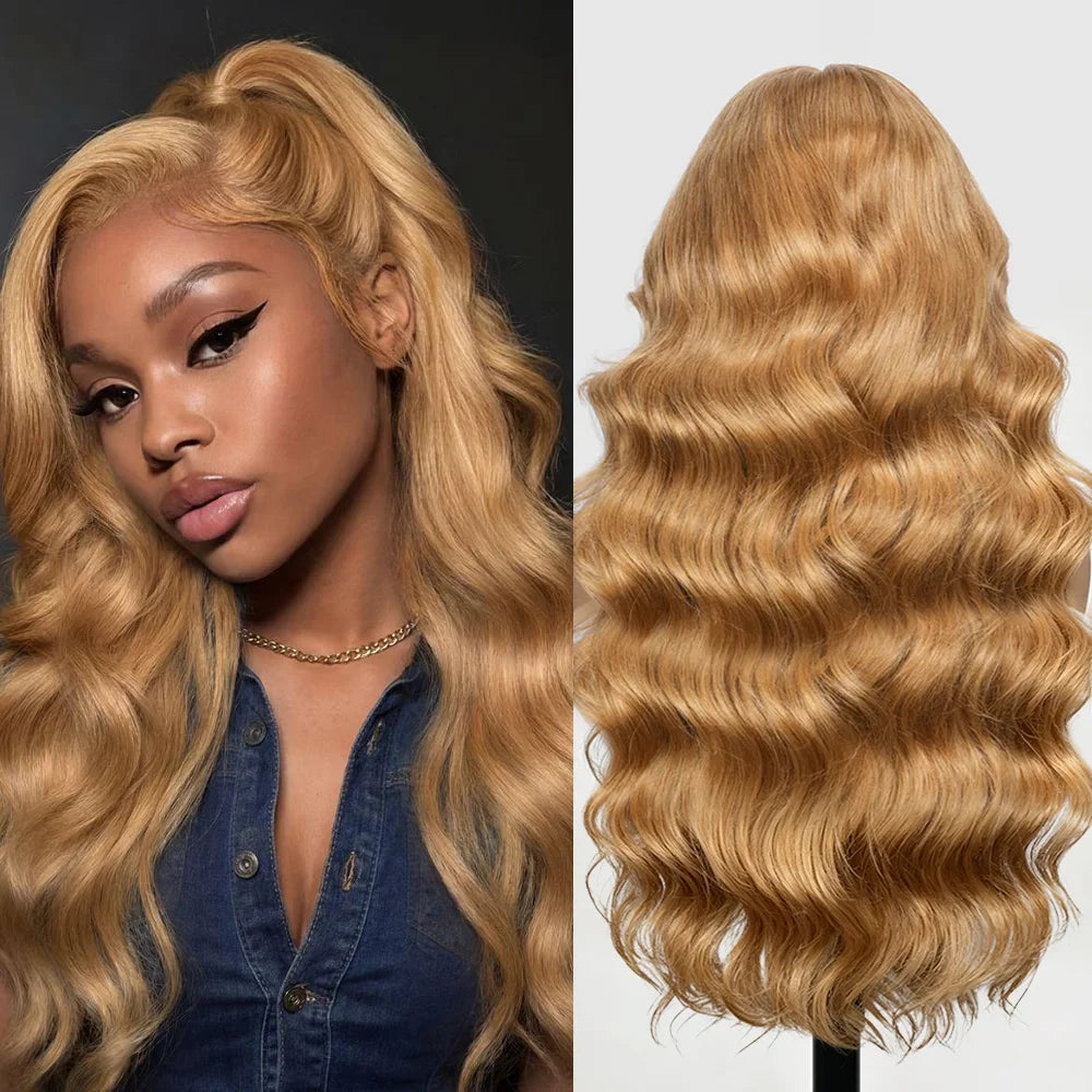 Lace Front Wig – Body Wave – Honey Blonde #27 Hair – 13x6 HD Lace | KIMLUD