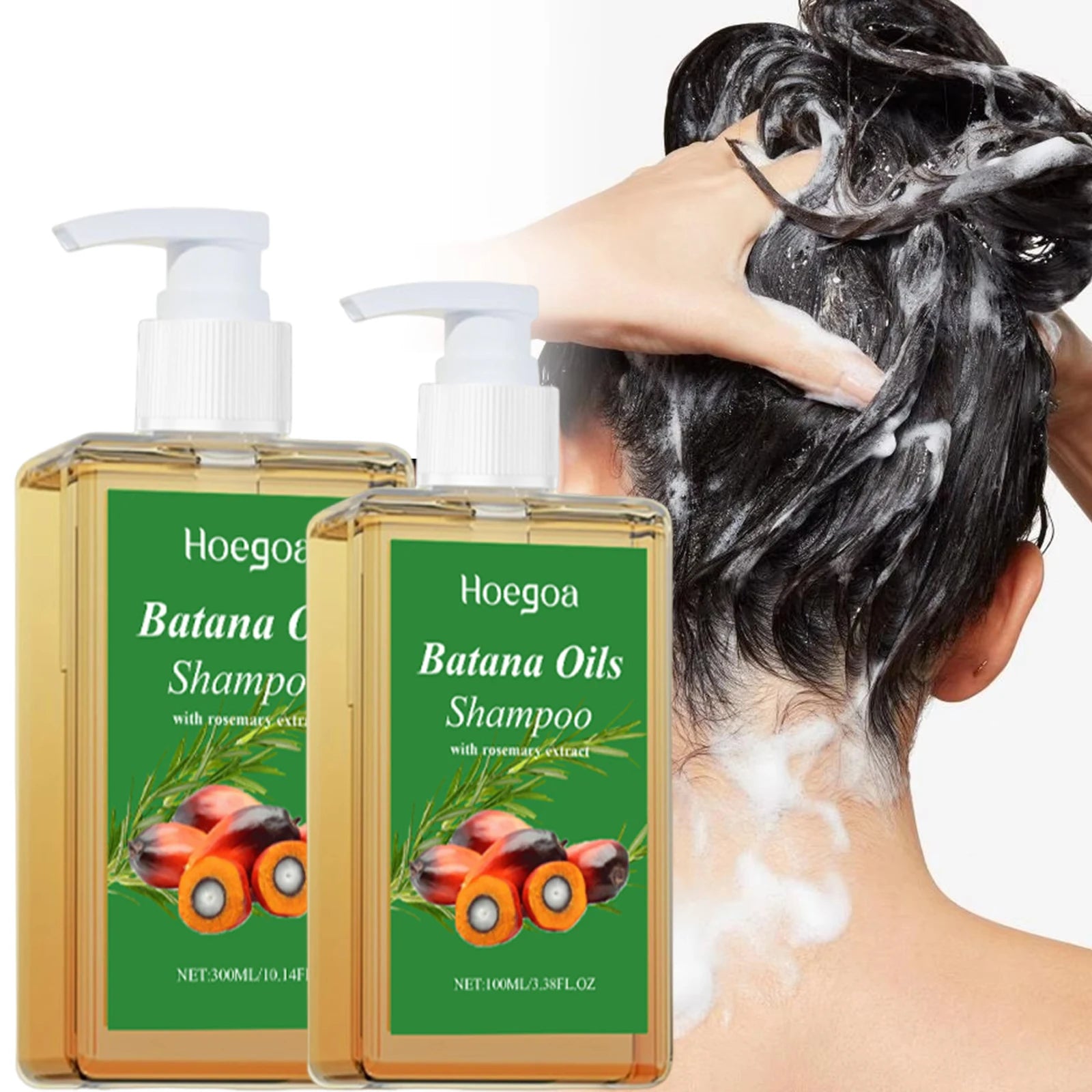 Organic Batana Oil Shampoo Soothing Scalp And Intense Repair With Rosemary Extract — Clear | KIMLUD