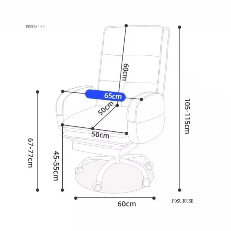 Modern Designer Armchairs Home Lazy Rolling Leather Office Chair Computer Swivel Gaming Accent Chairs Office Furniture k g