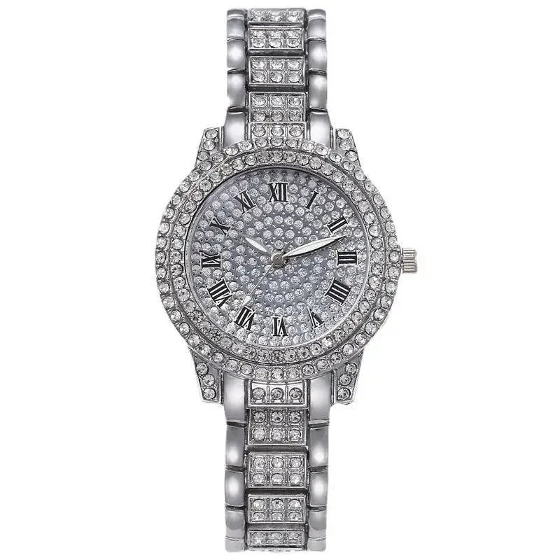 Luxury Full Diamond Watches For Men Top Brand Hip Hop Iced Out Arab Number Watch Men Fashion Steel Waterproof Clock Dropshipping