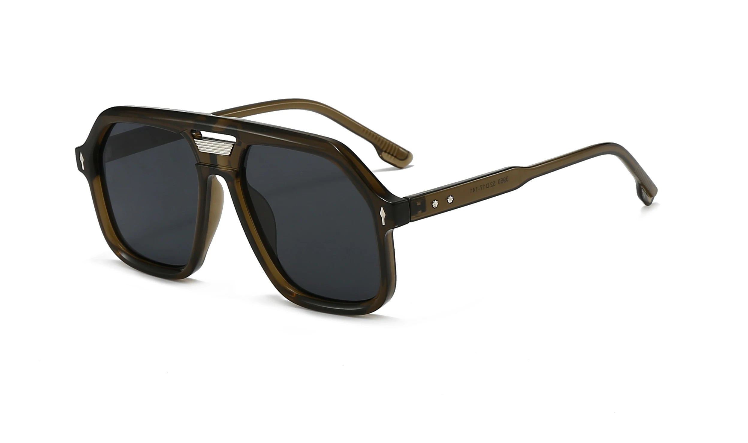 Acetate Sunglasses Oversized Vintage Hip Hop Square — Black | KIMLUD