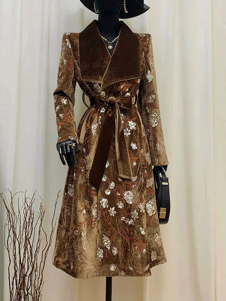 yermora-brown-sequins-embroidery-belt-elegant-trench-for-women-lapel-long-sleeve-loose-new-windbreaker-fashion-autumn-winterkimludkimlud-35560639