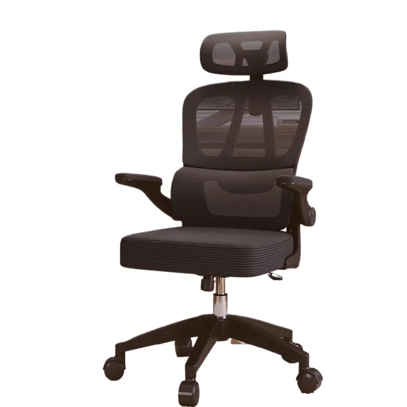 Ergonomic Mesh Office Chair Modern Swivel — Deep Black | KIMLUD