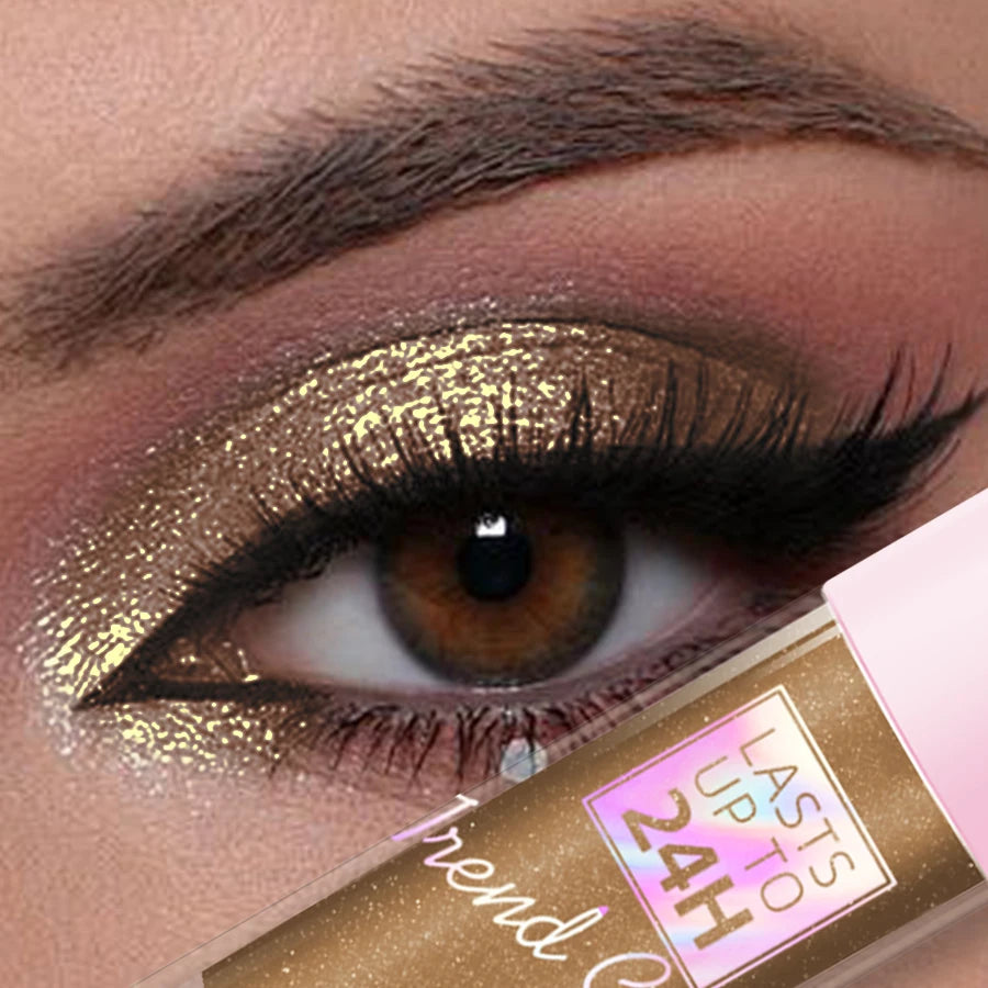 Metallic Liquid Eye Shadow Waterproof Long-Lasting — Gold | KIMLUD