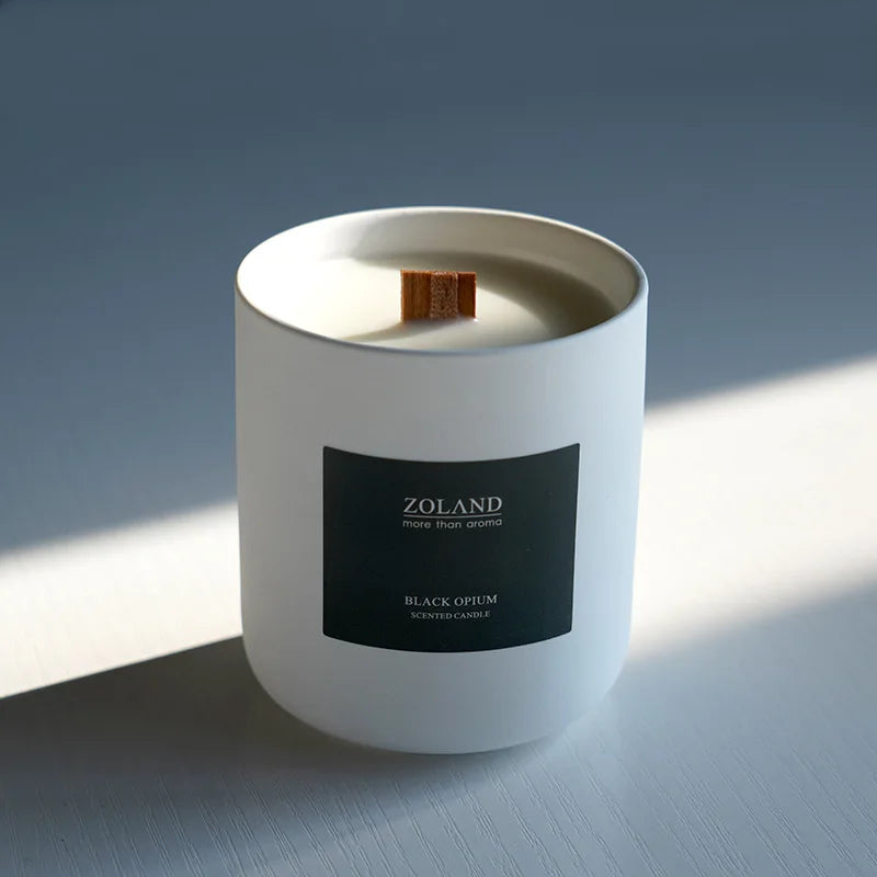 Handmade Scented Candle Jar Romantic Wedding — White | KIMLUD