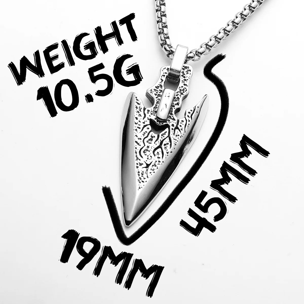Retro Spear Arrow Carving Men Necklaces With Pendant Stainless Steel Jewelry For Male Women Punk Accessories Gifts Wholesale