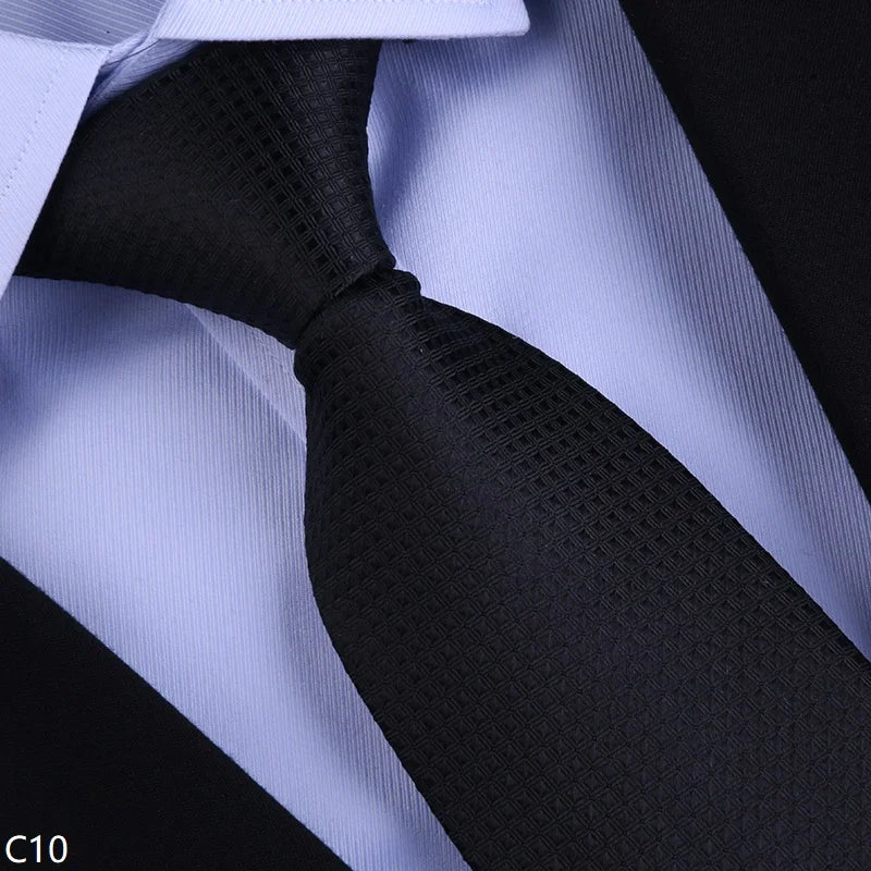Silk Tie – 8cm Wide Checkered Pattern – Silk | KIMLUD